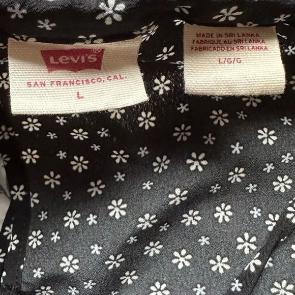 Levi’s Camila Schoolyard Daisy Caviar Tie-Back Cami Top Large ptp19 - Picture 6 of 6